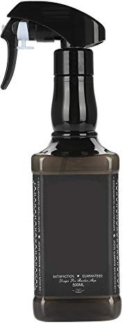 Horoper Whisky Style Spray Bottle, Hair Water Spray Bottle, 500ml Plastic Hair Spray Bottle Salon Hairdresser Spray for Home, Hairdressers (Black)