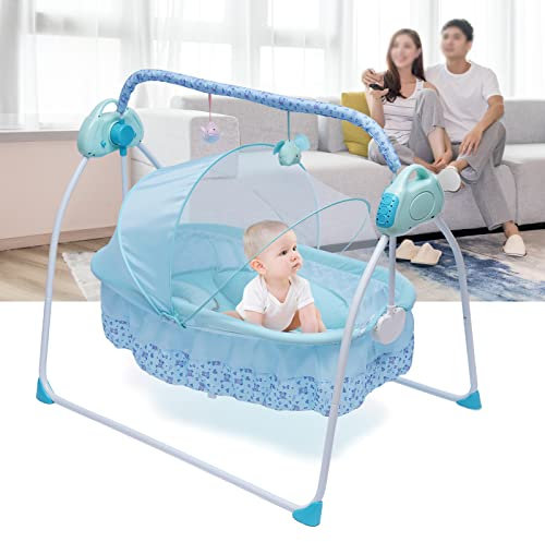 kangten Automatische Baby Wiege Elektrische Baby Krippe Wiege Kleinkind Wippe Auto Swing Bett Baby Wiege Bluetooth Schaukelstuhl mit Musik für 0 und 24 Monate Babys