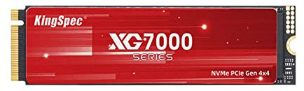 KingSpec 4TB M.2 SSD 2280 NVMe Gen4x4, Unglaubliche Lese-/Schreibgeschwindigkeit bis zu 7400/6600 MB/s, Interne M2 PCIe SSD Kompatibel mit Gaming Konsole/Desktop/Gaming Laptop