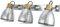 REV – Wand- oder Deckenlampe 3-flammig im angesagten Retro-Look mit E27 Fassung – Deckenleuchte schwenkbar aus verzinktem Metall in grau – Wandlampe für Wohnzimmer, Schlafzimmer & Flur