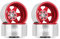 INJORA 1.9 Beadlock Felge Offset -8.9mm Metall Deep Dish Nabe für 1/10 RC Crawler Car TRX4 Axial SCX10 90046 UTB18,Rot