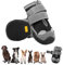 Hundeschuhe für Mittelgroße Hunde, rutschfeste Hundeschuhe Mit Reflektierenden Riemen Pfotenschutz für Schneewandern/Spazierengehen/Outdoor/Boden (6)