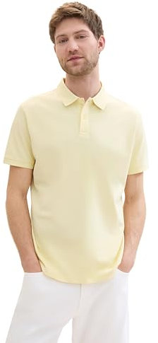 TOM TAILOR Herren 1031006 Basic Piqué Poloshirt, 34585 - Light Yellow, XXL