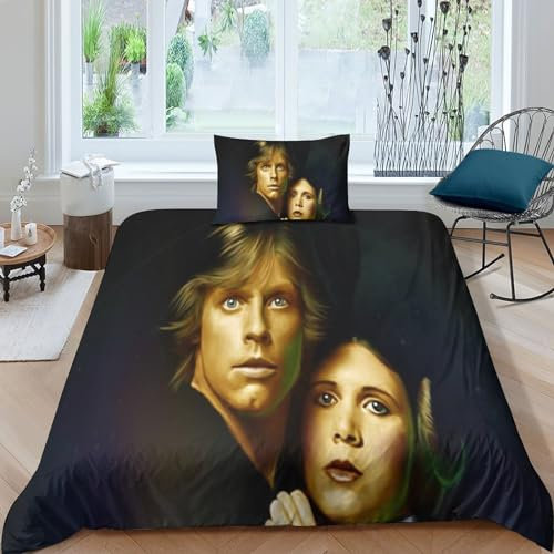 HESHS 3D Gedruckte SSSS Bettwäsche Set Für Single(135x200cm) Mandalorian Thema Bettbezug Bettwäsche Tröster Teens Erwachsene Jugendzimmer Kinder Dekorative 3-teilige Mit Kissenbezug