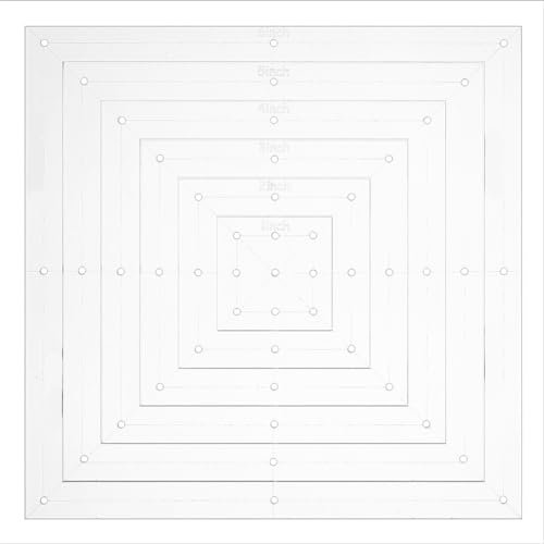BENECREAT 6-Teiliges Quadratisches Quilt-Vorlagen-Set, 2.5/5/ 7.6/10.2/12.7/15.2 cm Acryl-Stickwerkzeug Zeichnungslinienvorlage Für Handquilten Und Sticken, 3 mm Dick