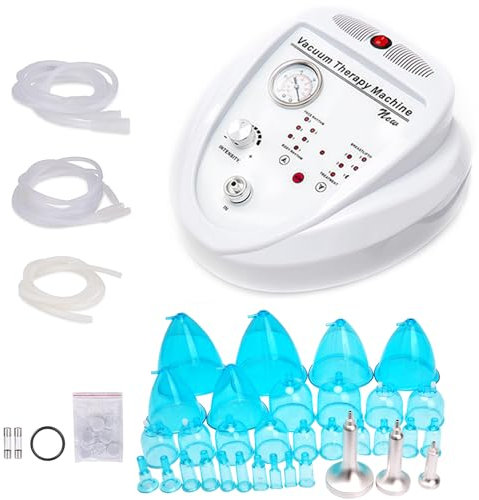 Macchina di Vacuum Terapia del Vuoto Multifunzionale | Vacumterapia Vacuum Massaggiatore Coppettazione Terapia Massaggio | Vacuum Therapy Machine con 30 Ventose e 3 Pompe (2a generazione)