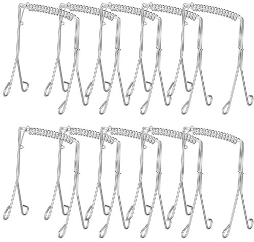 10-Pièces Agrafes à Roulades en Inox, Attaches à Roulades Réutilisables, Pinces à Choux en Acier Inoxydable Résistant à la Rouille, Anneaux à Roulades, Alternative aux Brochettes à Roulades