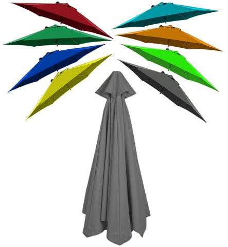 2.7m 3.0m Round Patio Umbrella Replacement Canopy Outdoor Garden Parasol Replacement Cover 9.8 ft Market Umbrella Top Replacement Cloth Anti-ultraviolet Replacement Fabric Cover for Garden Umbrella(Co