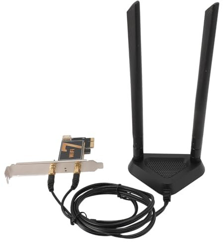 WiFi 7 Wireless-Karte BE200NGW, Bluetooth 5.4, 8774 Mbit/s Tri-Band Wireless-Adapter, MU-MIMO, WPA4, für 11, Linux, mit Antenne (Mit Abnehmbarer verlängerter Antennenbasis)