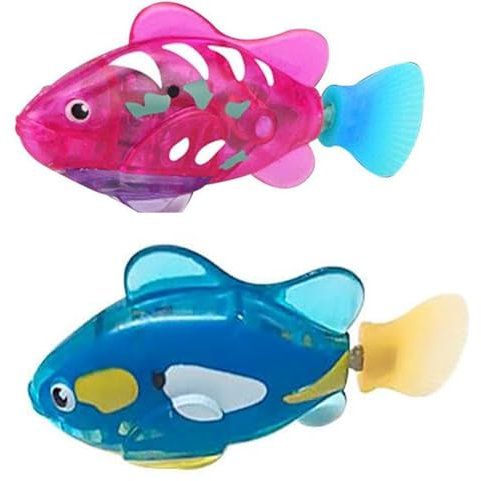Vientiane 2 Piezas Peces de Juguete, Reutilizable Peces Electrónicos, Natación Eléctrica Peces, Pez de Juguete de Plastico, Juguete Pez Nadando, Juguetes de Piscina para la Piscina, Niños