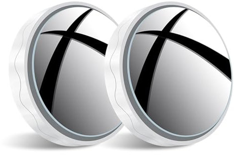 2 Stück Toter Winkel Spiegel für Mazda MX-5 MX5 Miata Roadster (Type ND NC NB NB-FL NA) 1989–2024 Konvexe Spiegel Zusätzliche Rückspiegel Verstellbar HD Weitwinkelspiegel,White