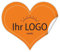 CUSMIZ Logo Sticker - Aufkleber Selbst Gestalten, Personalisierte Aufkleber für Firmenlogos, Hochzeiten, Partys, Festivals, 100 Stk Aufkleber in verschiedenen Formen und Größen - Herzförmig