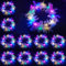 JOKILY Haarreifen Weihnachten, 12 Stück Leuchtender Haarkranz Feder, LED Haarreif, LED Federkranz Stirnband, Party-Haarschmuck für Damen Kinder Geburtstag Weihnachten Halloween Fasching Party Dekor