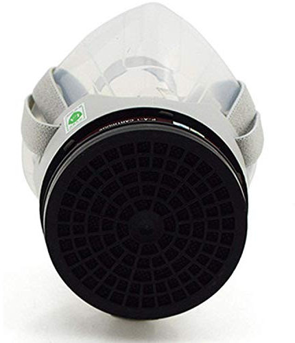 Demi-masque respiratoire réutilisable à gaz avec double boîte de filtration, pour peinture, produit chimique, vapeur organique, soudure, polissage, travail du bois et autres travaux de protection
