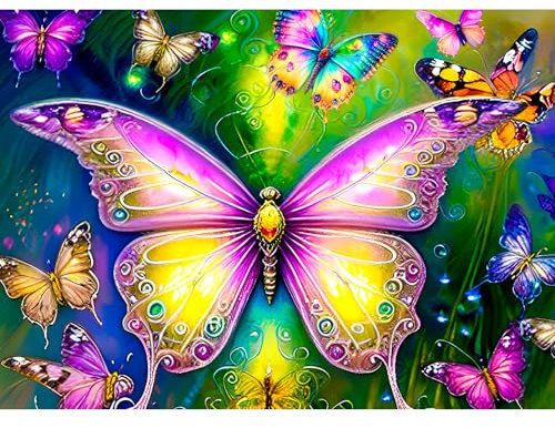 Jigsaw Puzzles for Adults 1000, Puzzles for Adults, Challenging Puzzles, Puzzle Game for The Whole for Women, Gifts for Men, Theme:Colorful Butterfly