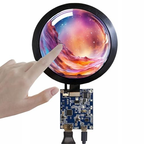 VSDISPLAY 12,7 cm (5 Zoll) 1080x1080 350 nit IPS Runder LCD-Touchscreen | und Mini-50-polige H/D Controller-Platine