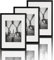 VUVUZULA Bilderrahmen A4 Schwarz 21x30cm 3er Set Fotorahmen Rahmen DIN A4 mit Passepartout Urkunden