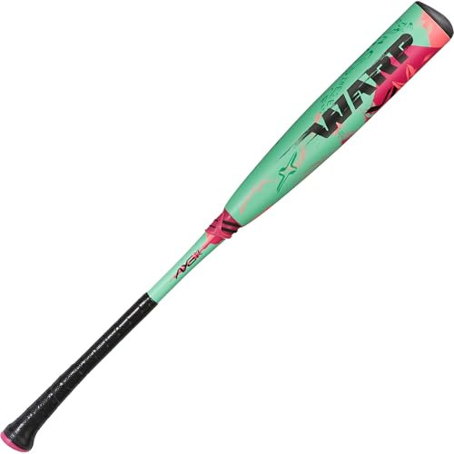 Axe | Warp | USSSA Youth Baseballschläger | Drop -10/-8/-5 | 3-teiliger Verbundstoff | 7,5 cm Schaft | Grün/Rosa (ausgestellter Griff, 81,3 cm (-5))