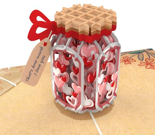 papercrush® Pop-Up Card That's How Much I Love You - 3D Birthday or I Love You Giftcard for Women (Wife, Mum, Auntie, Best Friend & Granny), Wedding Anniversary for her or him (Wife, Spouse, Fiancée)