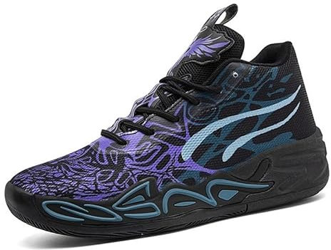 Scarpe da Basket da Uomo, in Mesh, Traspiranti, alla Moda, Sportive e for Il Tempo Libero, Scarpe Sportive(Black,36 EU)