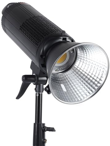Generic Light Stroboscope Studio, CRI97 Plastikmetall + 300W Gute Wärme Dissipation Compact Studio Flash 5500K für Live -Streaming (EU-Stecker)