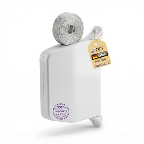 OTT Rolladen-Gurtwickler Aufputz weiß RF-GW-MI-5M-WS | 14 mm 180° schwenkbar