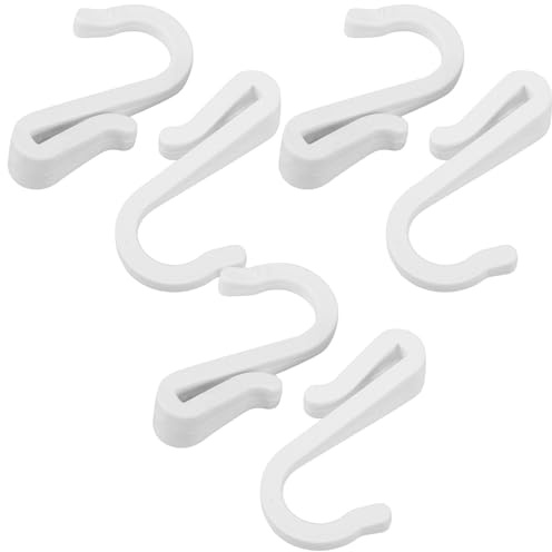IDEANATEGRATE Ganci a S in Modo Moderno e Funzionale in Plastica Bianca 6 Pezzi per Cucina Decorativi e Resistenti per Appendere Utensili e Accessori