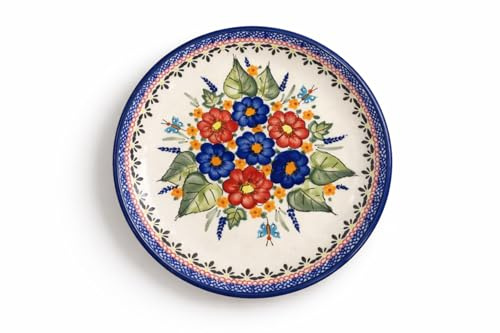 Bunzlauer keramik Teller Ø19,5 cm – flacher Frühstücksteller, Essteller, Speiseteller, Kuchenteller (ART-149)
