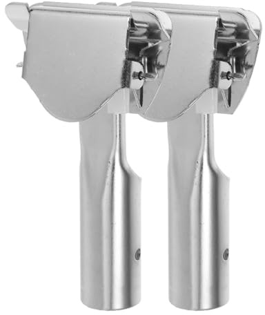 PAMINGONO 2pcs Mop Rod Holder Mop Pole Clip Replacement Iron Ergonomic Handle with Dust Control Design for Commercial Use in Shopping Malls