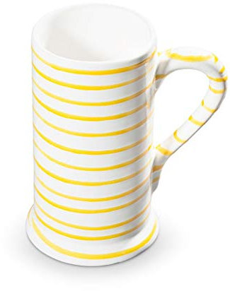 GMUNDNER KERAMIK Bierkrug Form-A Füllmenge : 0.5 Liter Gelbgeflammt Geschirr, handgemacht in Österreich