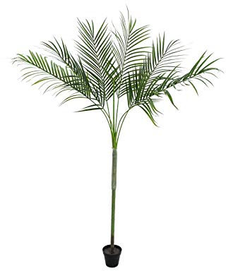 artplants.de Künstliche Areca Palme Deluxe, getopft, 180cm, wetterfest - Areca Palme künstlich - Deko Palme