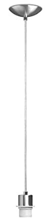 Home Sweet Home Moderne Hängelampe Basic für Lampenschirm | Leuchte | 11/11/100cm | Gebürsteter Stahl | Hängelampe aus Metall | E27 | für Lampenschirm | Leuchte max. 55cm