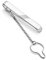Pince À Cravate Pour Hommes En Argent 925 Avec Design Brossé Et Chaîne De Sécurité