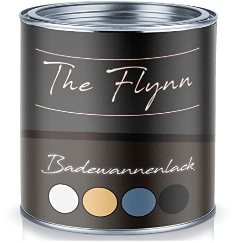 The Flynn Badewannenlack SET hochwertige Badewannenbeschichtung in Weiß, Grau, Schwarz und Beige 2 Komponenten glänzend (2,5 L, Beige)
