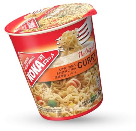 Koka Original Curry Flavour Oriental Style Instant Noodles 12 Cups of 70 g