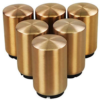 Vareone Abrebotellas de Barra para Bar Abridor de Botellas de cerveza Automático con Imán de Presión, Acero Inoxidable, Color Oro Rosa, 6 Unidades
