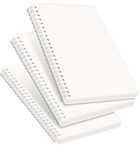 RETTACY Blanko Journal Notizbuch 3er-Pack – A5 blanko Spiralnotizbuch mit 160 Seiten pro Packung, 100 GSM Premium säurefreies Papier, Skizzenbuch zum Zeichnen, Malen, Illustration, Künstler, 14,5 cm ×