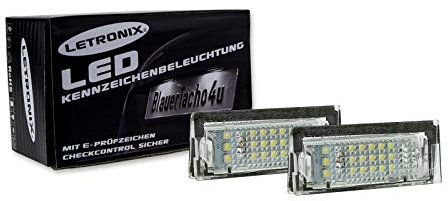 LETRONIX SMD LED Kennzeichenbeleuchtung Module geeignet für 5er E39 Touring 1996-2002 mit E-Prüfzeichen
