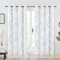 Beauoop Grey Floral Blackout Curtains for Bedroom Living Room 72 Inch Drop Leaf Print Eyelet Curtain Botanical Thermal Insulated Noise Reducing Drapes Window Treatment Sets 2 Panels