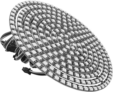 WS2812B 241Leds Pixel Ring adressierbare geführte Module IC RGB farbenreicher runder geführter Kreis DC5V (241 LEDs, Schwarze PCB)