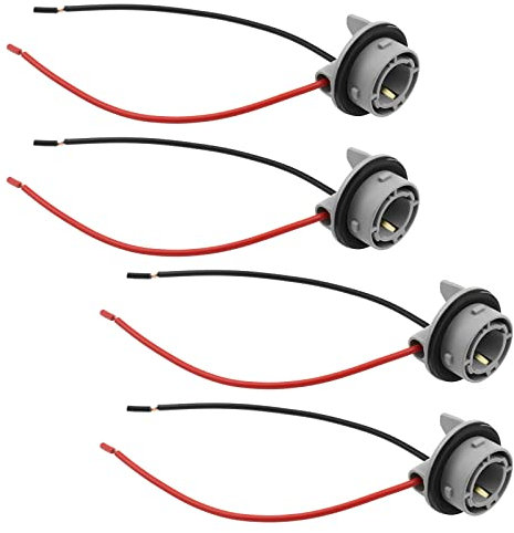 VGOL 4 Stück 1156 LED-Lampenfassung BA15S Lampenfassung Adapter Lichtsockel Kabelbaum Stecker Vorverdrahtete Verkabelung Steckdosen für Auto LKW Anhänger Armaturenbrett Lichter
