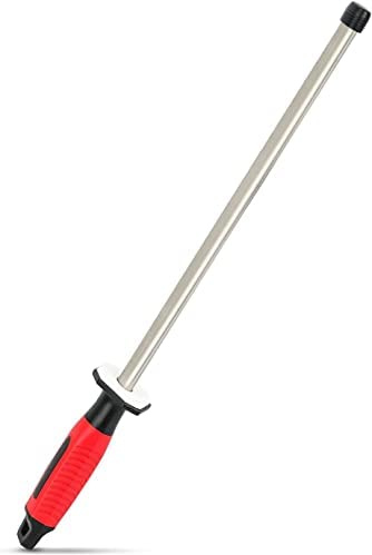 Kota Japan 12-inch Professional Diamond Rod with Carbon Steel Core Dual Grit Sharpener Stick - Coarse Diamond Honing & Fine Ceramic Polishing for Chef, Kitchen, Hunting Knives and Other Tools