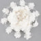 FINGERINSPIRE 9.1 m X 25 mm Chiffon Blumen Spitzenbesatz Zum Nähen - 3D Besatz Blumencluster Spitze - Weißer Handgefertigt Besatz für Braut Hochzeitskleid Kostümdekoration