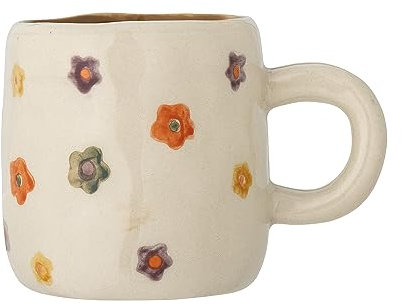 Bloomingville Mini Addy Kindertasse mit Griff in der Farbe Natur aus Steingut, 6,5x5,5cm, 130ml, 82060483, Terrakotta