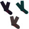 HOYO 7 Pack 3 pares de calcetines algodón bandera España unisex sin costuras (35-40, marino, verde y gris marengo)