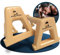 BARE HANDS Liegestützgriffe – 2x gelenksschonende & rutschfeste Holz Liegestützgriffe – Calisthenics Equipment für Indoor & Outdoor – Ideal für Handstand & Liegestütze (Modell XL - Hell)