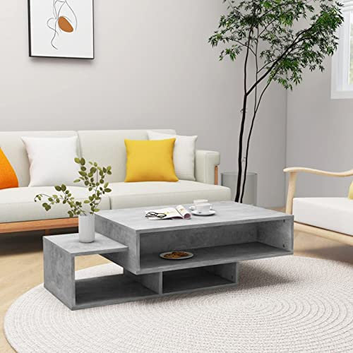 ARKEM Table Basse Gris béton 105x55x32 cm Aggloméré,Table Basse,Table Basse Salon,Tables Basses de Salon,Table de Basse Moderne,Table Basse,Table Basse Salon,Tables Basses de Salon,