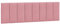 vidaXL Kopfteil Kissen Hanko, Kopfteilkissen mit Linien-Design, Bett Kopfkissen mit Klettverschlüssen auf Rückseite, Kopfteilpolster Kopfpolster, Rosa 160cm Samt