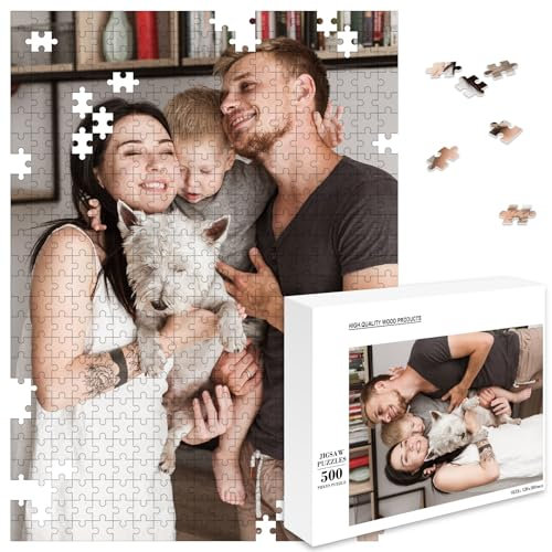 MJARTORIA Personalisiert Puzzle Selbst Gestalten 35 70 120 200 300 500 1000 Teile, Fotopuzzle mit Eigenem Bild Text Namen Geschenk für Erwachsene Jungen Mädchen Kinder