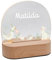 Bärenfreunde® - Personalisiertes Nachtlicht für Babys - Individuelle Nachttischlampe für Kinder - Personalisierte Geschenke Kinder - Babygeschenk - Geschenk zur Geburt (Gans Hase Blumen)